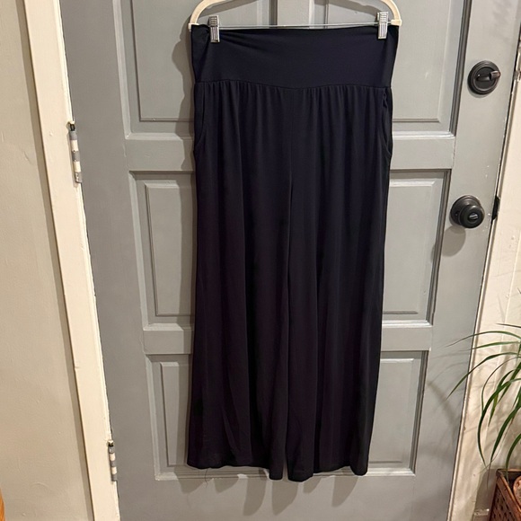 Chic Black Wide Leg Women's Pants - Picture 1 of 4